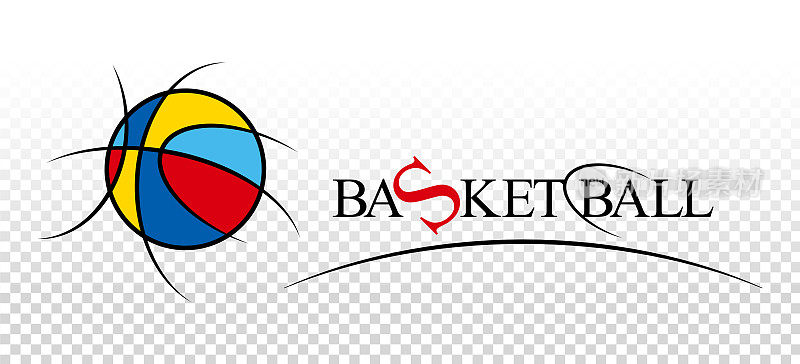 Vector multi colored basketball icon